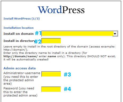 Wordpress Install on Bluehost