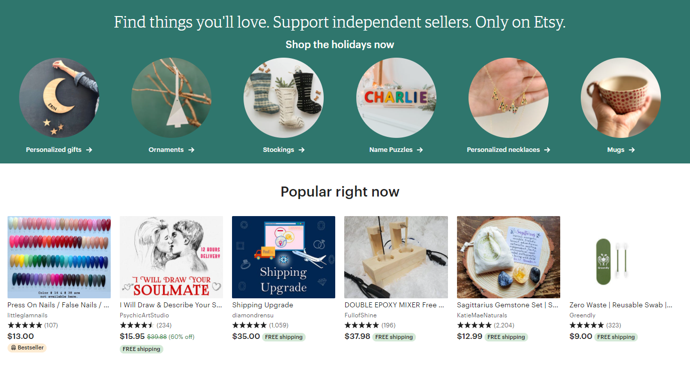 How And Why To Set Up An Etsy Shop   Etsy Homepage 12 21 20 